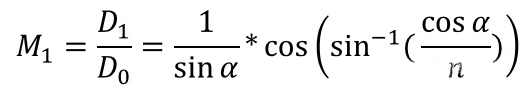 根據(jù)三角關(guān)系，可以直到光束擴(kuò)展倍率